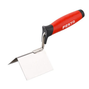 FESTA Kőműves kanál sarok külső inox 80/60/60 mm lágy fogantyús