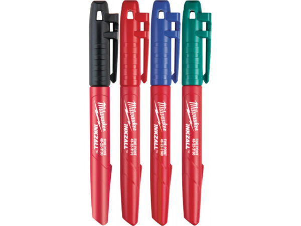 MILWAUKEE INKZALL™ Jelölő filc (fekete, piros, kék, zöld)