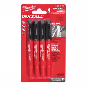 MILWAUKEE INKZALL™ Jelölő filc vékony hegy (fekete) (4 db)