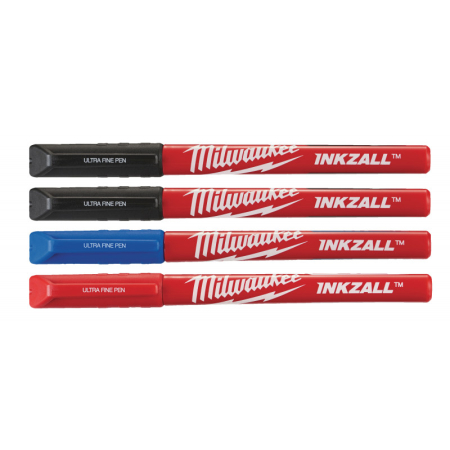 MILWAUKEE INKZALL™ Jelölő filc fekete 0,6 mm szines (4 db)