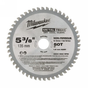 MILWAUKEE Fűrésztárcsa alumíniumhoz 135 x 20 x 1,6 mm / 50T