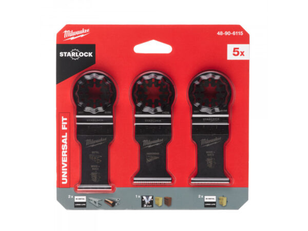 MILWAUKEE Merülőfűrészlap készlet 5 részes fém/fa Multitool Starlock