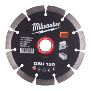 MILWAUKEE Gyémánt vágókorong 150 x 2,4 x 10 x 22,2 mm szegmentált DSU