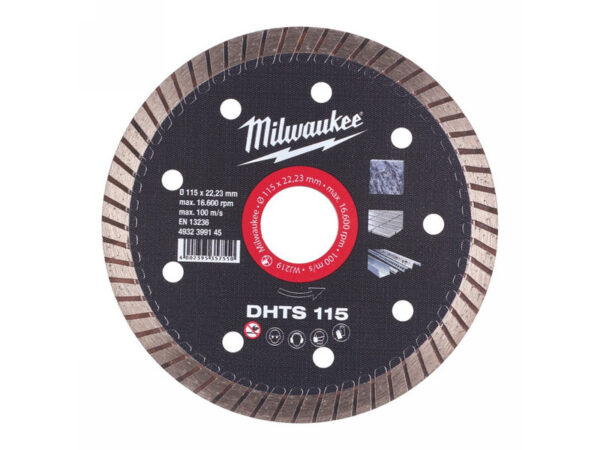 MILWAUKEE Gyémánt vágókorong 115 x 1,2 x 10 x 22,2 mm turbo