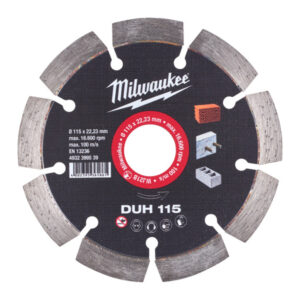 MILWAUKEE Gyémánt vágókorong 115 x 2,2 x 10 x 22,2 mm szegmentált DUH