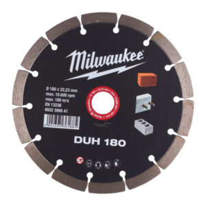 MILWAUKEE Gyémánt vágókorong 180 x 2,4 x 10 x 22,2 mm szegmentált DUH