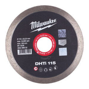 MILWAUKEE Gyémánt vágókorong 115 x 2,0 x 8 x 22,2 mm folytonos DHTI