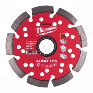 MILWAUKEE Gyémánt vágókorong 125 x 2,6 x 10 x 22,2 mm szegmentált AUDD