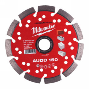 MILWAUKEE Gyémánt vágókorong 150 x 2,6 x 10 x 22,2 mm szegmentált AUDD