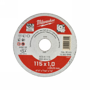 MILWAUKEE Vágókorong fémre 115 x 1,0 x 22,2 mm egyenes SCS41 (200 db)