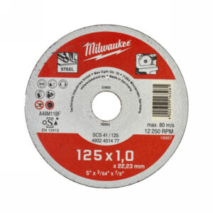 MILWAUKEE Vágókorong fémre 125 x 1,0 x 22,2 mm egyenes SCS41 (200 db)