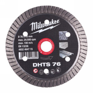 MILWAUKEE Gyémánt vágókorong 76 x 1,0 x 5,0 x 10 mm turbo