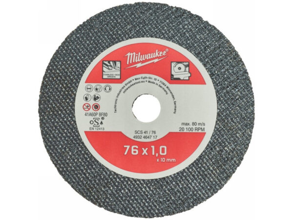 MILWAUKEE Vágókorong fémre 76 x 1,0 mm (5 db)