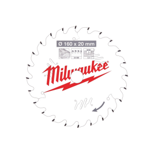 MILWAUKEE Fűrésztárcsa fához 160 x 20 x 2,2 mm /24T ATB