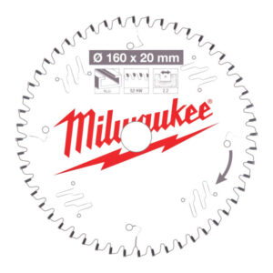 MILWAUKEE Fűrésztárcsa alumíniumhoz 160 x 20 x 2,2 mm /52T TF