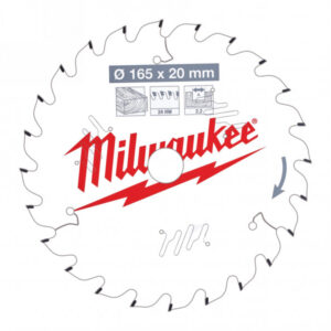 MILWAUKEE Fűrésztárcsa fához 165 x 20 x 2,2 mm / 24T ATB