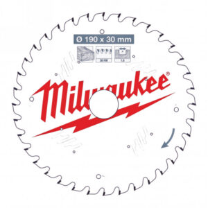 MILWAUKEE Fűrésztárcsa fához 190 x 30 x 1,6 mm / 36T ATB
