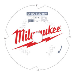 MILWAUKEE Fűrésztárcsa fíber cementhez 190 x 30 x 1,8 mm /4 D