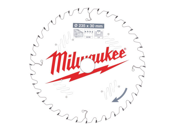MILWAUKEE Fűrésztárcsa fához 235 x 30 x 2,4 mm /36T ATB