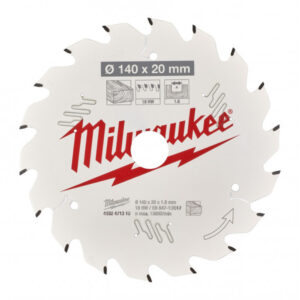 MILWAUKEE Fűrésztárcsa fához 140 x 20 x 1,6 mm / 18T ATB