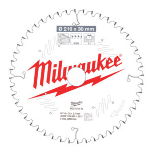 MILWAUKEE Fűrésztárcsa fához 216 x 30 x 2,4 mm /48T ATB NEG