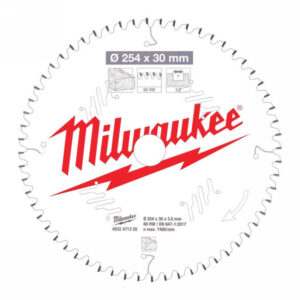 MILWAUKEE Fűrésztárcsa fához 254 x 30 x 3,0 mm / 60T