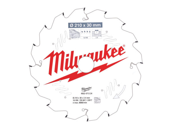 MILWAUKEE Fűrésztárcsa fához 210 x 30 x 2,4 mm /T16 ATB