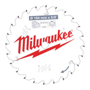 MILWAUKEE Fűrésztárcsa fához 184 x 5/8" x 1,6 mm /24T ATB