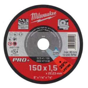 MILWAUKEE Vágókorong fémre 150 x 1,5 x 22,5 mm egyenes SCS 41