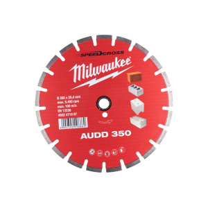 MILWAUKEE Gyémánt vágókorong 350 x 2,6 x 10 x 25,4 mm szegmentált AUDD