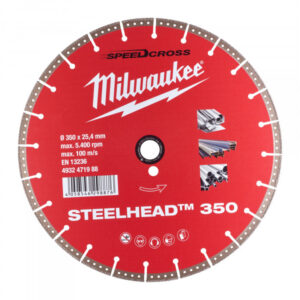 MILWAUKEE Gyémánt vágókorong 350 x 2,8 x 4 x 25,4 mm szegmentált STEELHEAD™