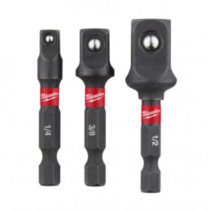 MILWAUKEE Dugókulcs adapter készlet 3 részes 1/4" Hex -> 1/2", 3/8", 1/4" négyszög
