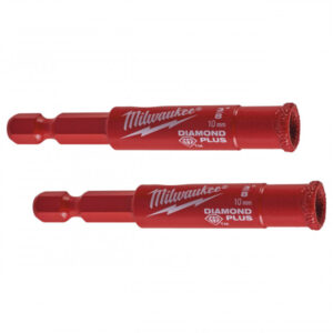 MILWAUKEE Gyémánt körkivágó 10 mm vizes/száraz Diamond Plus™ bit befogással (2 db)
