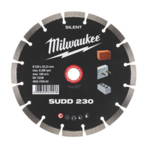MILWAUKEE Gyémánt vágókorong 230 x 3,0 x 10 x 22,2 mm szegmentált Silent SUDD