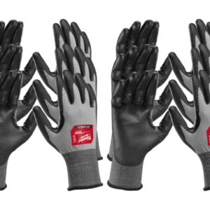 MILWAUKEE Munkavédelmi kesztyű vágásbiztos PU mártott 3/C - M/8 Hi-Dex (12 pár)