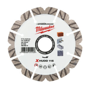 MILWAUKEE Gyémánt vágókorong 115 x 2,6 x 12 x 22,2 mm szegmentált XHUDD