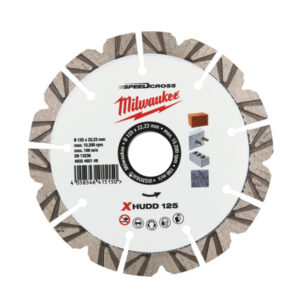 MILWAUKEE Gyémánt vágókorong 125 x 2,6 x 12 x 22,2 mm szegmentált XHUDD