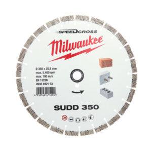 MILWAUKEE Gyémánt vágókorong 350 x 3,4 x 15 x 25,2 mm szegmentált SUDD