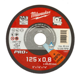 MILWAUKEE Vágókorong fémre 125 x 0,8 x 22,2 mm egyenes SCS 42