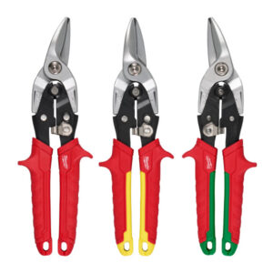 MILWAUKEE Lemezvágó olló készlet 260 mm (3 db jobbos, balos, egyenes)