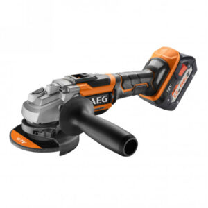 AEG Akkus sarokcsiszoló BEWS18-125BL-502C szénkefe nélkül (2 x 5,0 Ah akku + töltő + koffer)