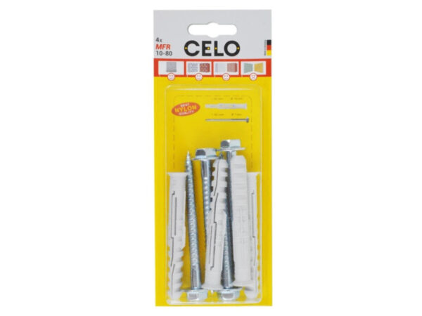 CELO Műanyag dübel MFR 10-80 SB SSKS (4 db)