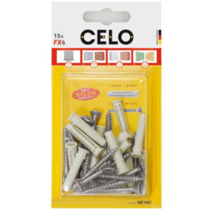 CELO FX 10 univerzális nylon dübel + 7 x 65 hatlapfejű csavar (5 db)