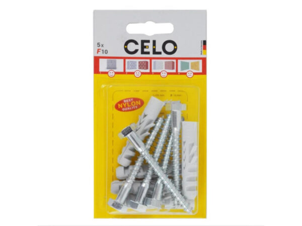 CELO NF 10 szárnyas dübel + 7 x 65 hatlapfejű csavar (5 db)