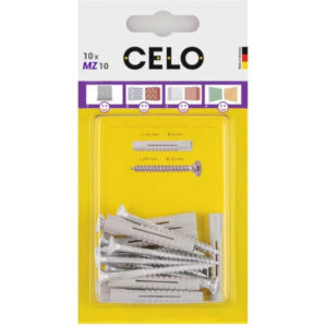 CELO MZ univerzális műanyag dübel 12 x 72 + 8,0 x 90 facsavar (2 db)