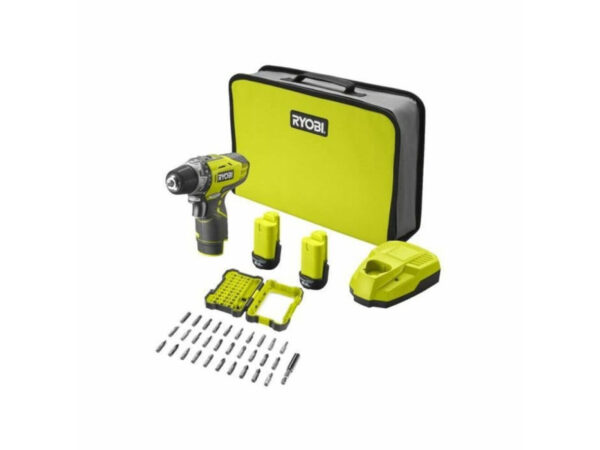 RYOBI Akkus fúrócsavarozó készlet R12DD-220SA31 (2 x 2,0 Ah akku + töltő)