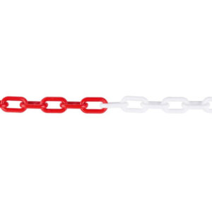 Műanyag lánc piros-fehér 6 mm x 25 m