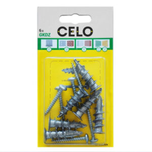 CELO Műanyag önfúró gipszkarton tipli + 4,5 x 35,6 csavar (6 db)