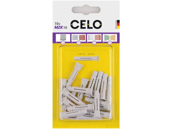 CELO MZK univerzális galléros műanyag dübel 6 x 41 (10 db)