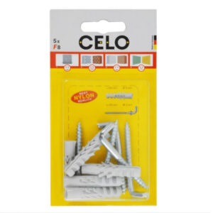 CELO NF 8 szárnyas dübel + 5 x 50 kampós csavar (5 db)